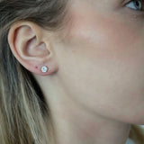 Ohrstecker Kristall, vergoldet