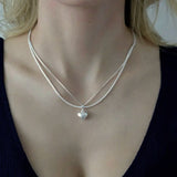 Halskette Herz, versilbert