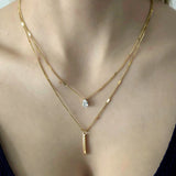 Halskette Aurora, vergoldet