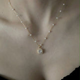 Halskette Vintage Bloom, vergoldet