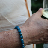 Perlen-Herrenarmband türkis