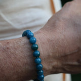 Perlen-Herrenarmband türkis