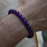 Perlen-Herrenarmband violett
