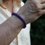 Perlen-Herrenarmband violett