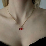 Halskette Cherry, vergoldet