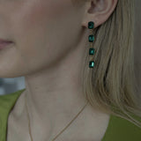 Ohrringe Santorini Green, vergoldet