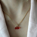 Halskette Cherry, vergoldet