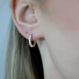 Creolen mit Zirkonen, vergoldet