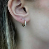 Creolen mit Zirkonen, vergoldet