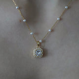 Halskette Vintage Bloom, vergoldet